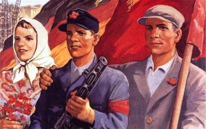 East German propaganda poster 