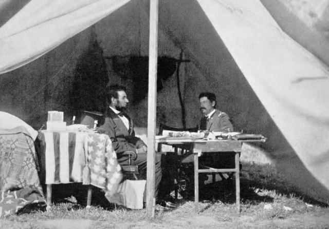 President Abraham Lincoln and General George McClellan, October 3, 1862